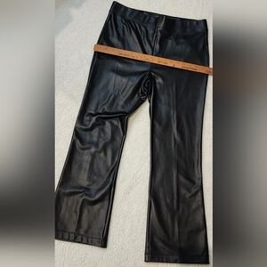 Ann Taylor Black Faux Leather Pants